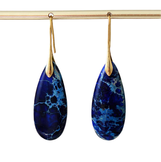 JANE DROP EARRINGS-BLUE