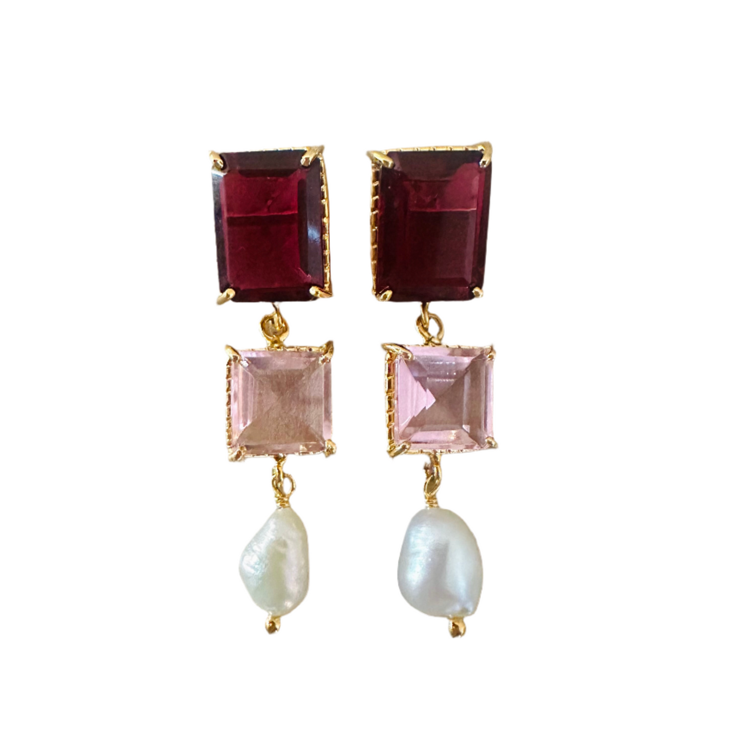 FLEUR RUBY EARRINGS